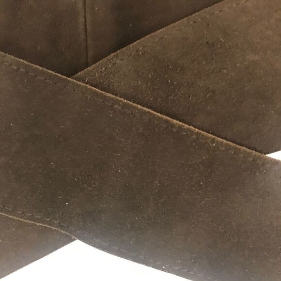 Ibisco Beaded & Embroidered Brown Suede Tie Belt - Picture 5 of 5